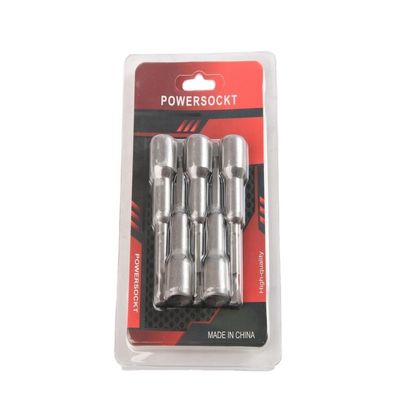 등급이 아닌 CRV 재료 6.35 헥사곤 10mm*65mm*5PC 강한 자기 견과기 드라이버 세트