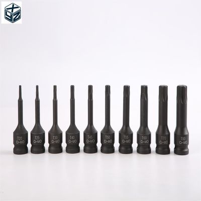 블랙 포스파트 마무리 20pcs 78 시리즈 T20에서 T80 CR-MO 재료 내구성 충격 소켓 세트