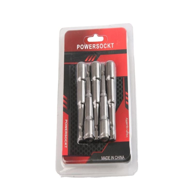 6mm*65mm*5PC CRV 재료 6.35 정밀 밀착을 위한 헥사곤 자기 견과기 드라이버 세트