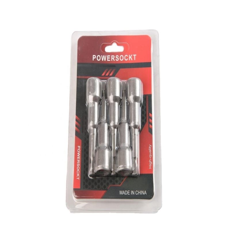 등급이 아닌 CRV 재료 6.35 헥사곤 10mm*65mm*5PC 강한 자기 견과기 드라이버 세트