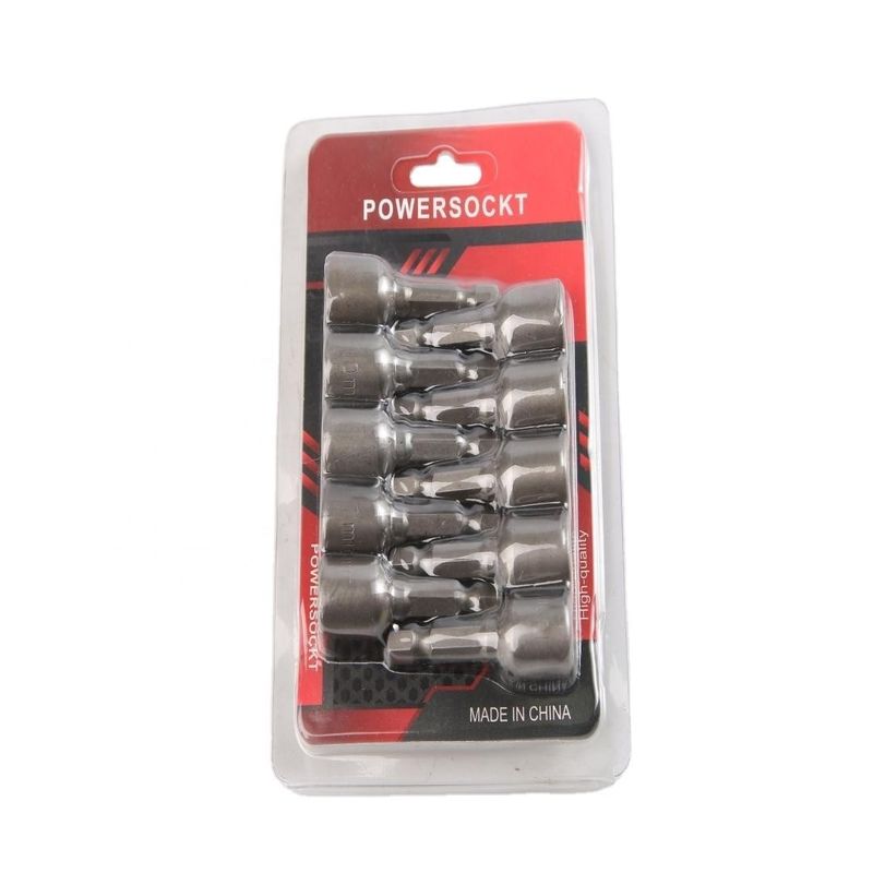 천연 마감 CRV 재료 6.35 헥사곤 10mm * 48mm * 10PC 강한 자기 견과류 드라이버 세트