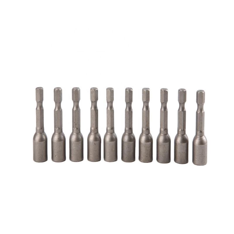 1/4인치 드라이브 크기 CRV 재료 6.35 헥사곤 9mm*42mm*10PC 강한 자기 견과기 드라이버 세트