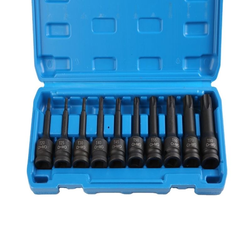 블랙 포스파트 마무리 20pcs 78 시리즈 T20에서 T80 CR-MO 재료 내구성 충격 소켓 세트