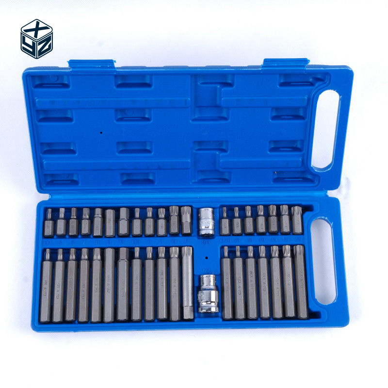 40pcs 플라스틱 상자 정밀 가공 비트 세트 CRV 산업용 수동 도구 재료